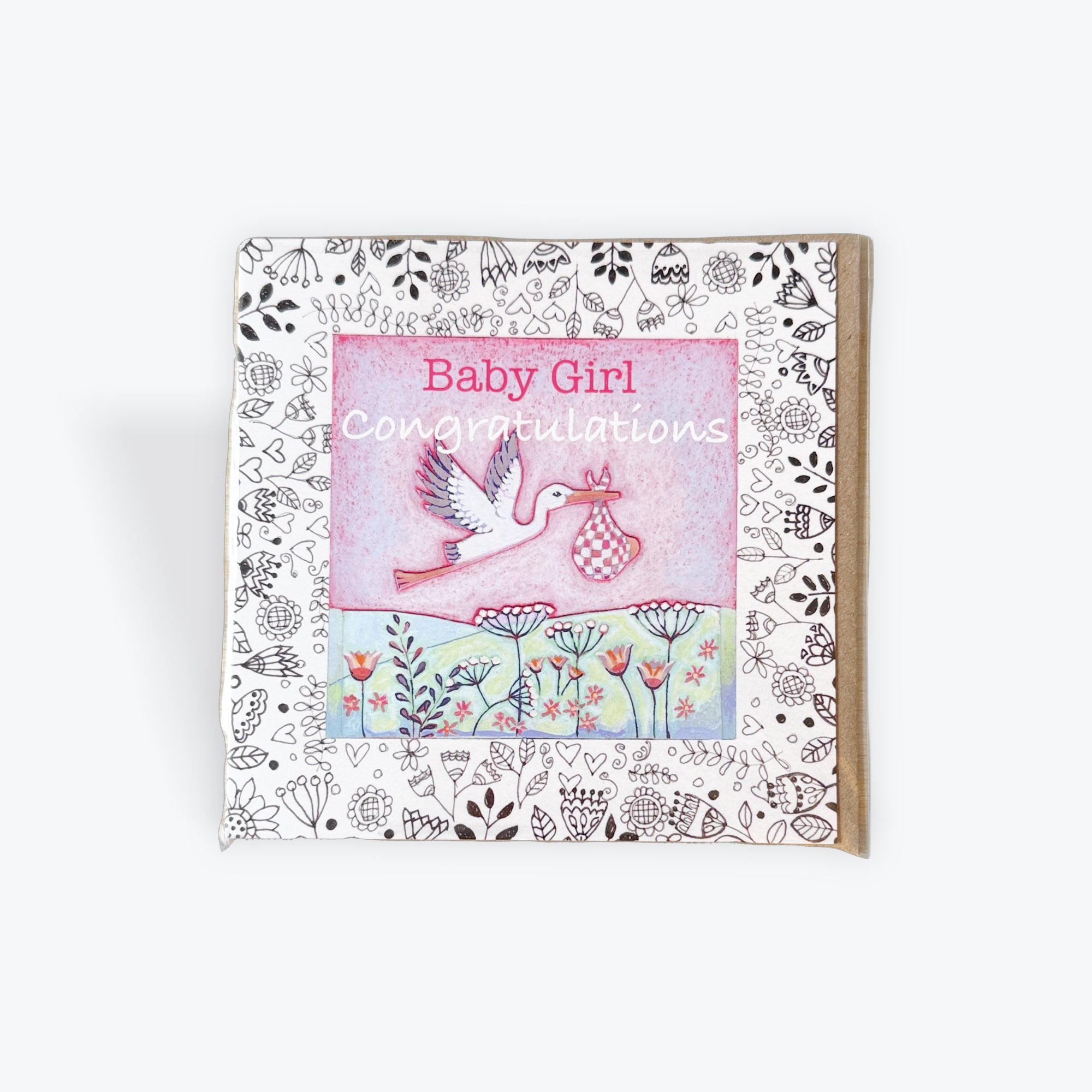 Baby Girl Congratulations Card