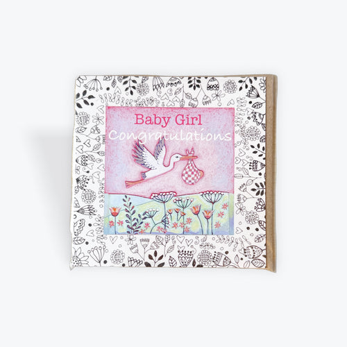 Baby Girl Congratulations Card
