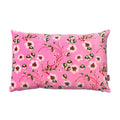 Les Touristes Rectangular Velvet Cushion, Blossom Pink