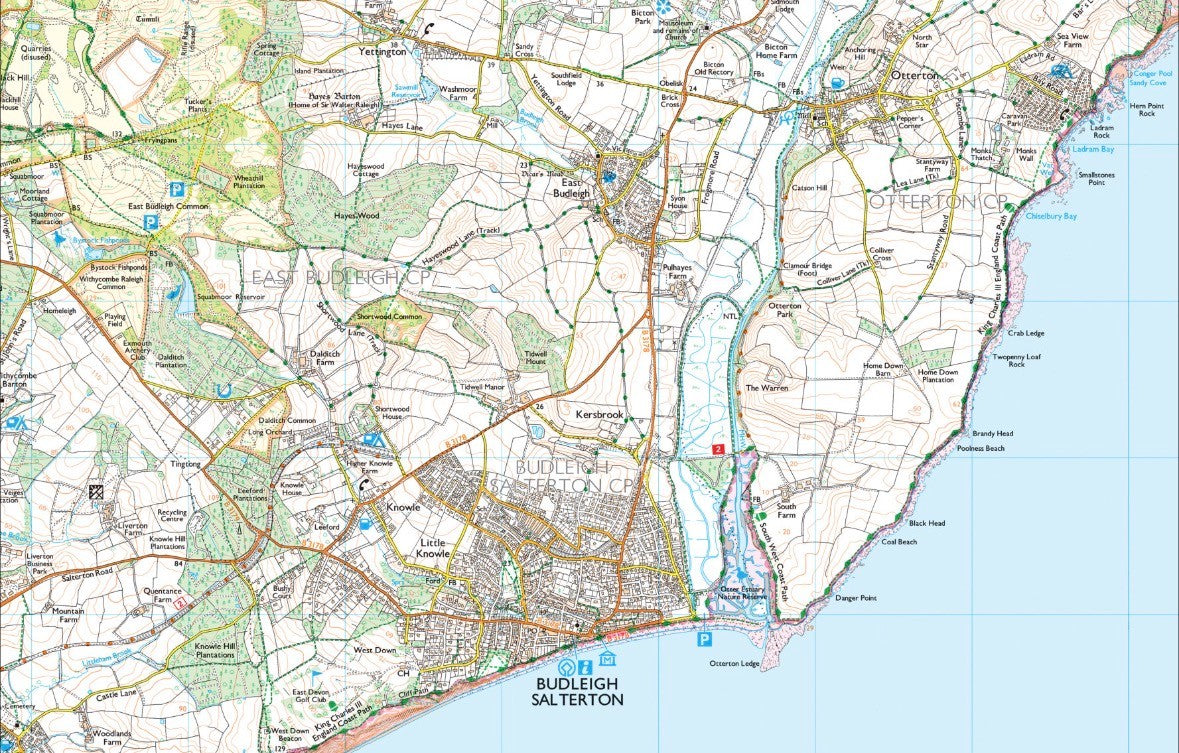 Budleigh Salterton Map Jigsaw Puzzle (408 pieces)