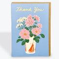 Thank You Card with Flowers in Vase