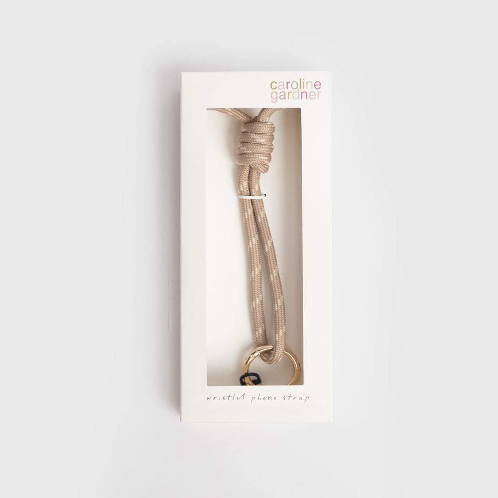 Taupe Cord Short Phone Strap