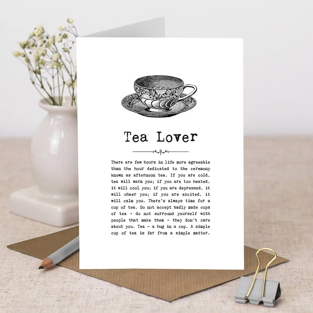 Tea Lover Quote Card