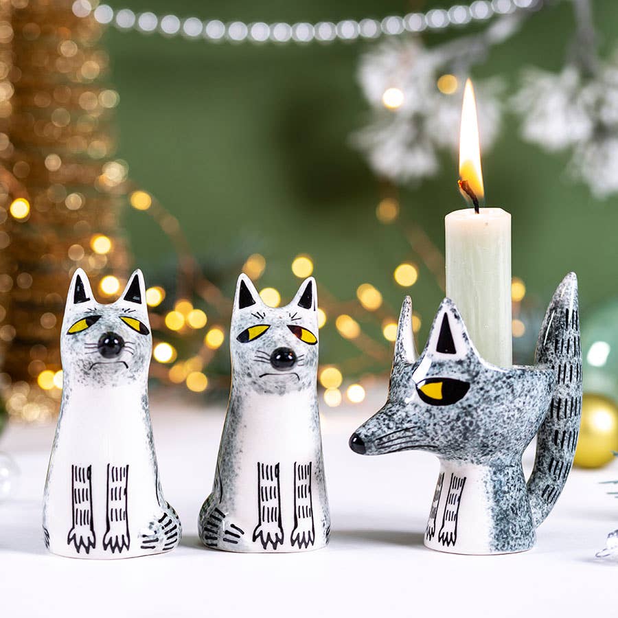 Wolf Salt and Pepper Shakers | Hannah Turner