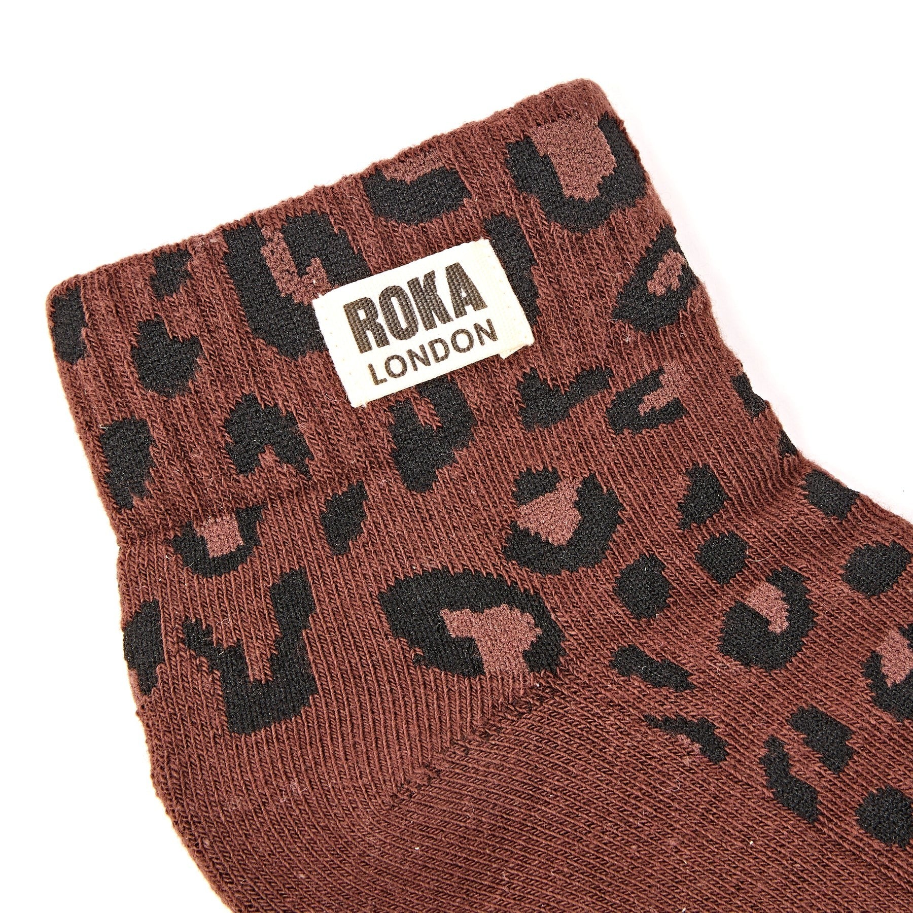 Roka Leopard Print Organic Cotton Socks - one size