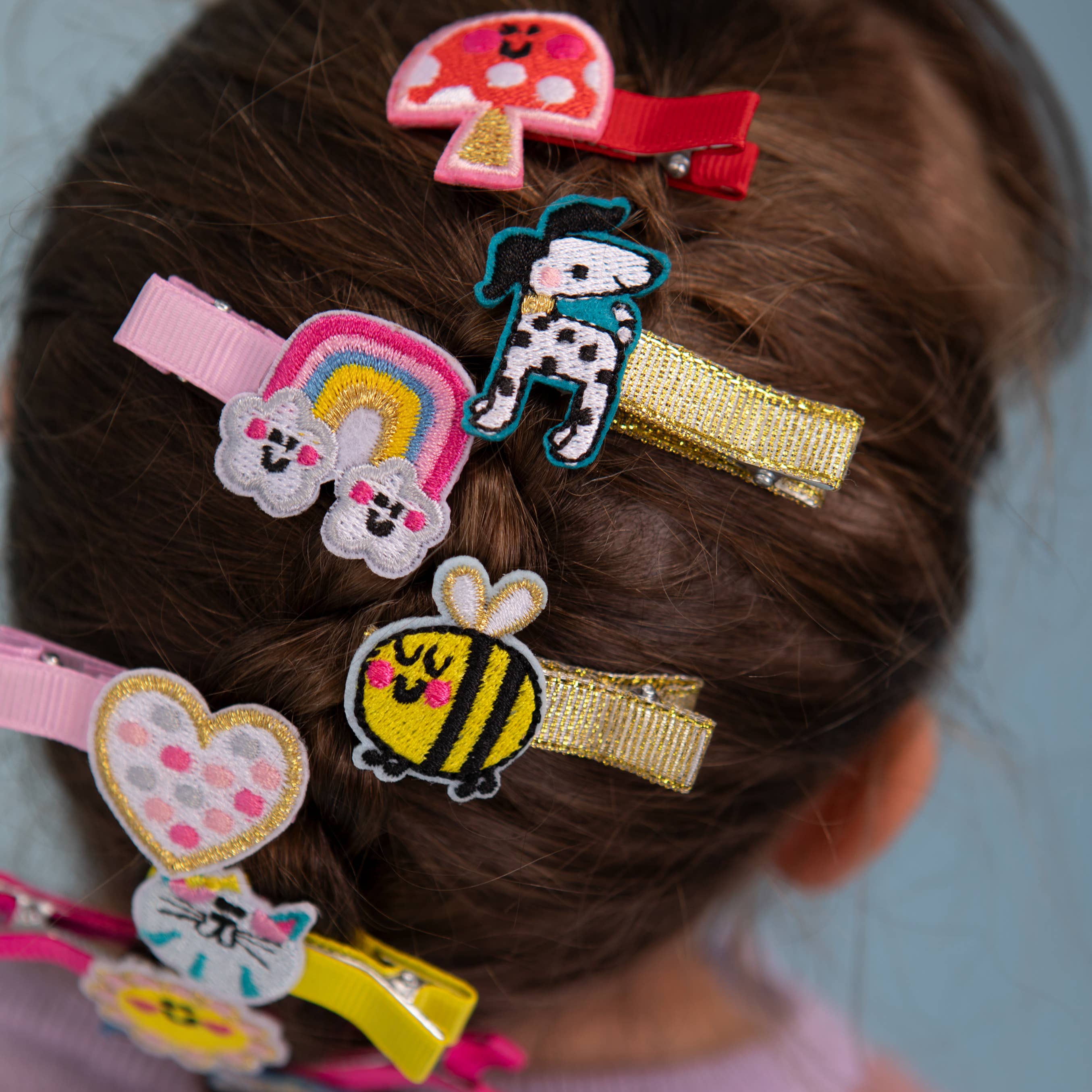 Kid's Hair Clips - Bee/Flower (Set of 2)