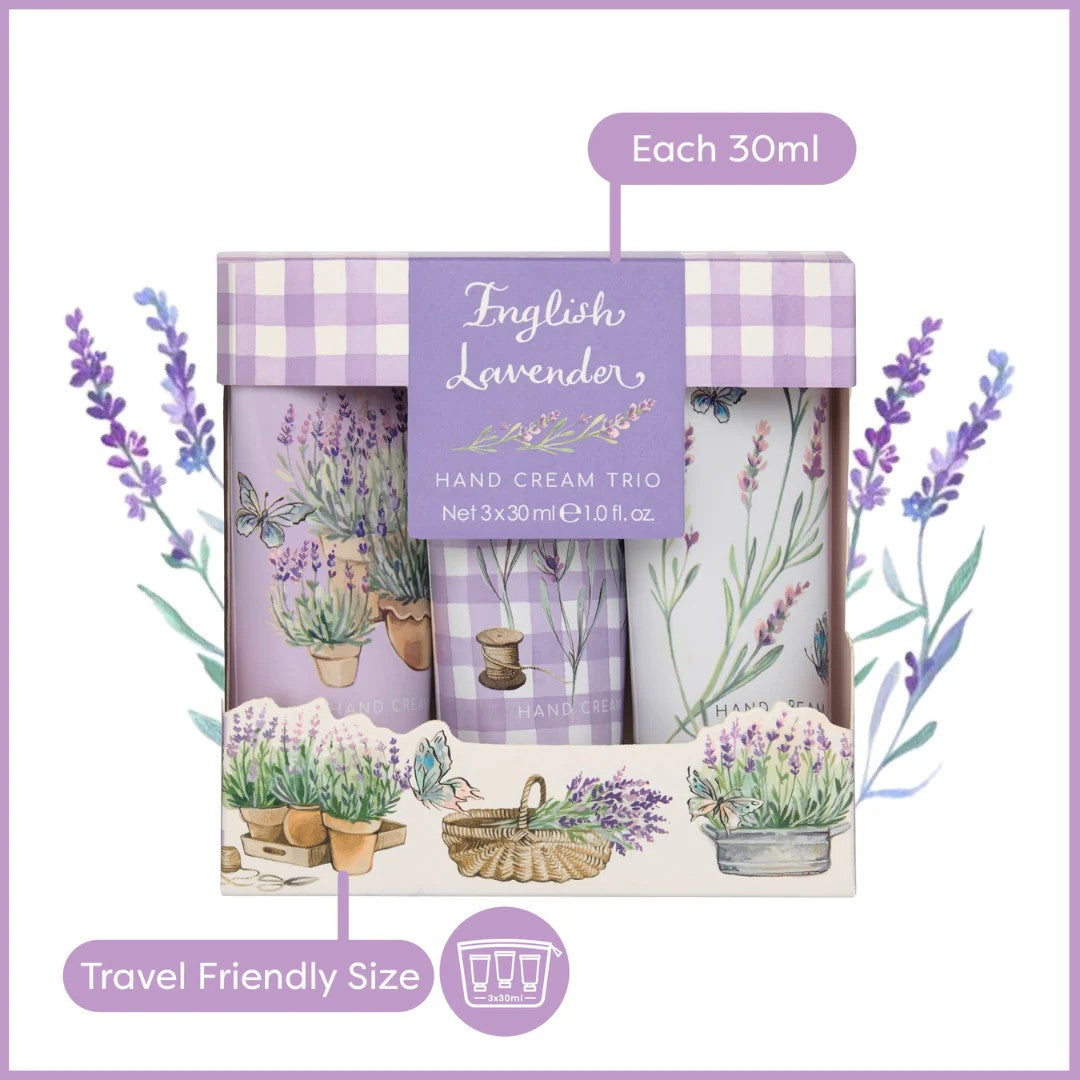 English Lavender Hand Cream Trio