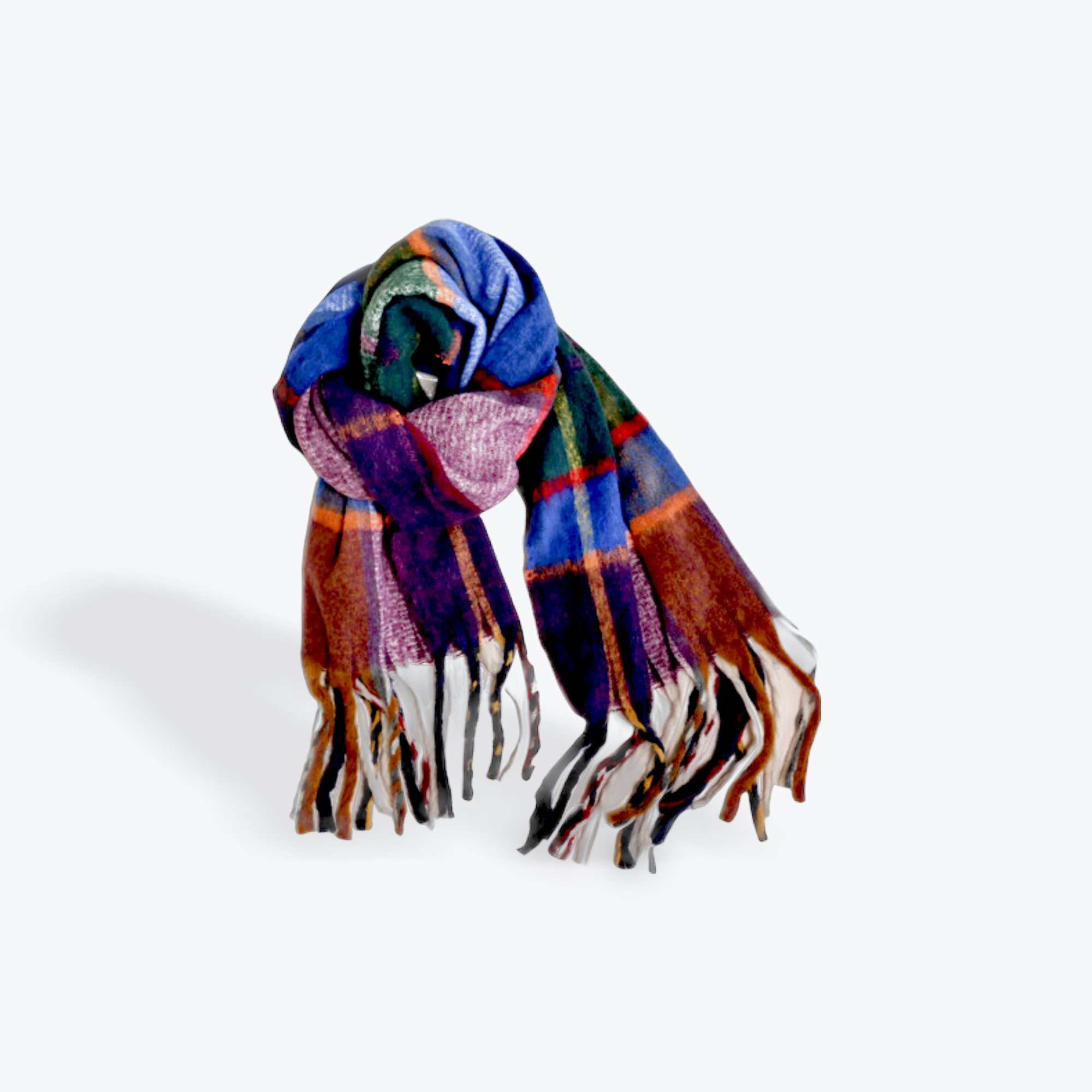 Multicoloured Tartan Check Scarf
