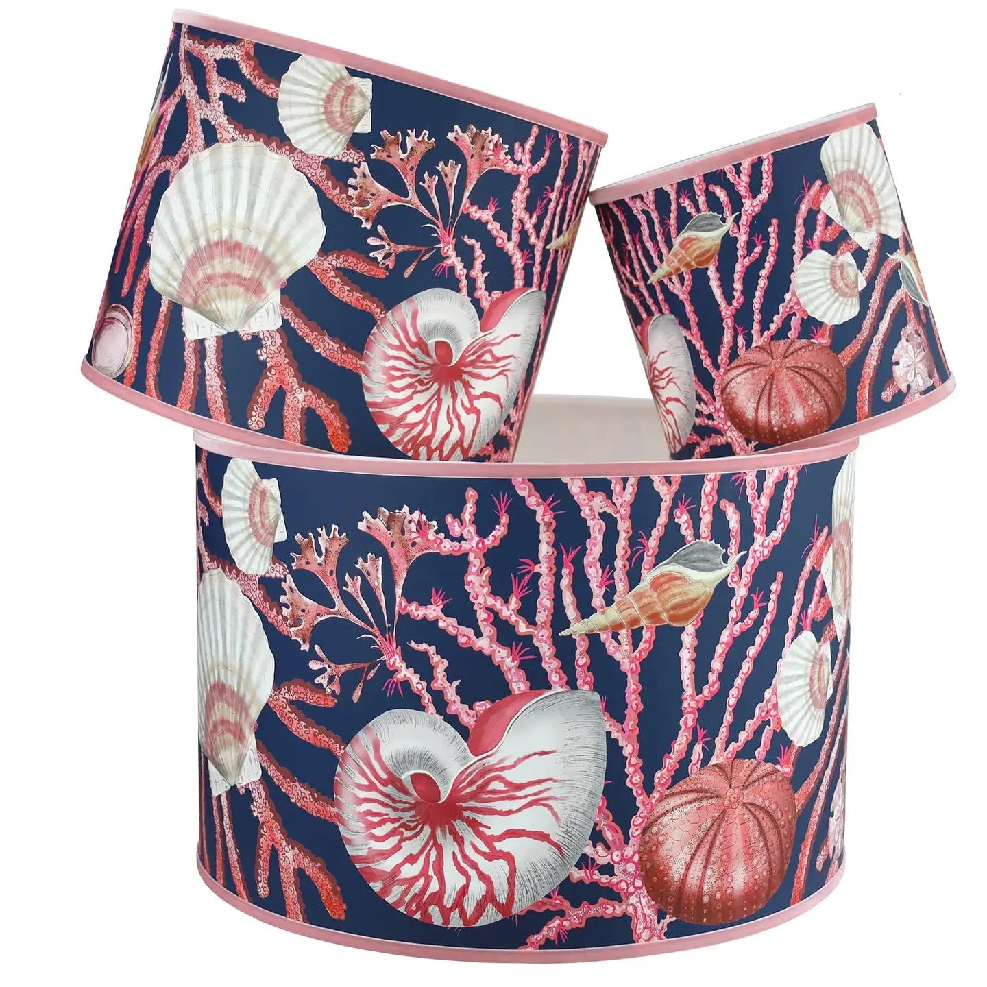 Shell Seaker Lampshade  30cm - Ink Blue